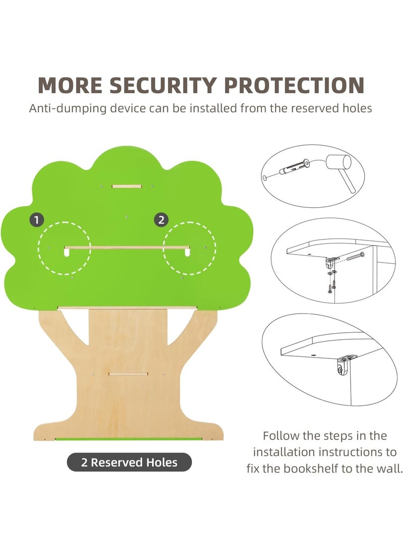 توكي توي رف كتب على شكل شجرة للأطفال – رف مونتيسوري للصف الدراسي، غرفة الأطفال، غرفة اللعب، والحضانةTOOKY TOY - Image 2
